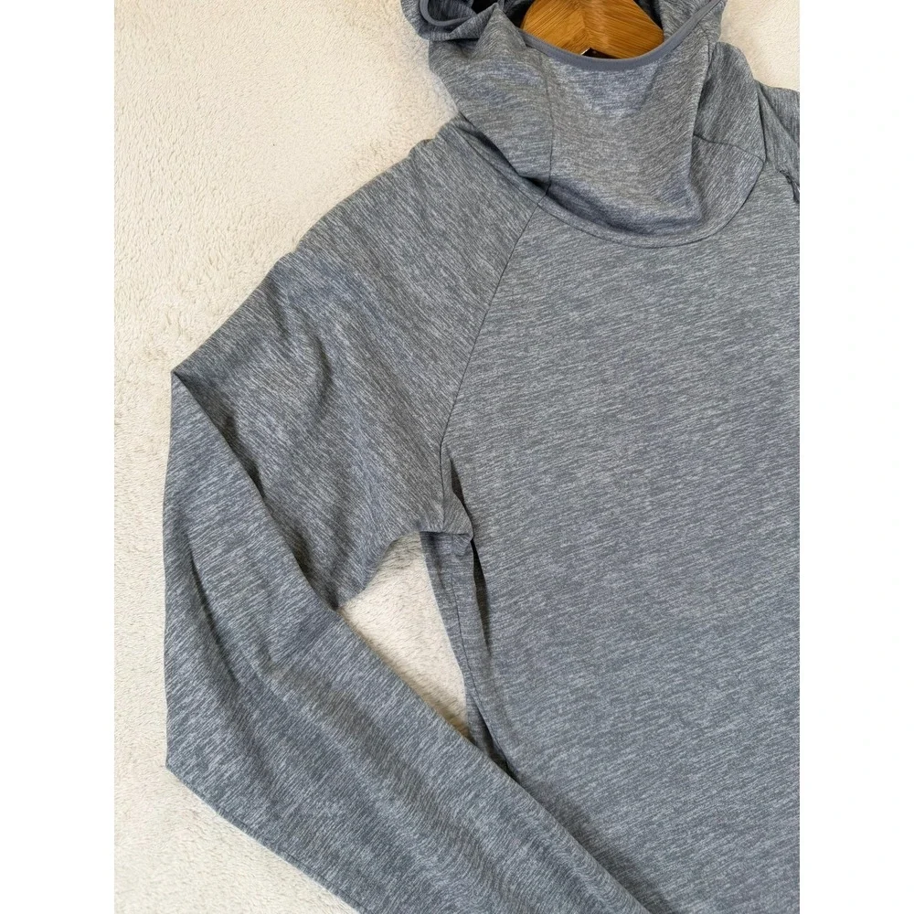 Nike Running Dri-FIT Hoodie Grey Heather Cow Neck 685818-065 Womens Small - Picture 3 of 16